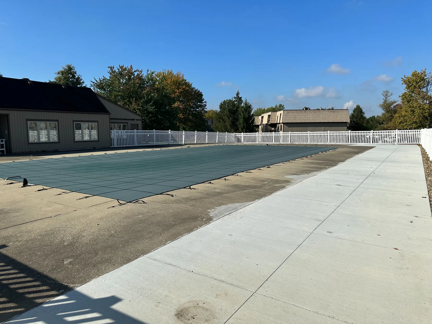 Covered outdoor swimming pool